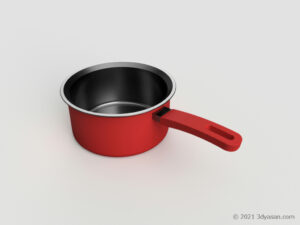 片手鍋の3Dモデル