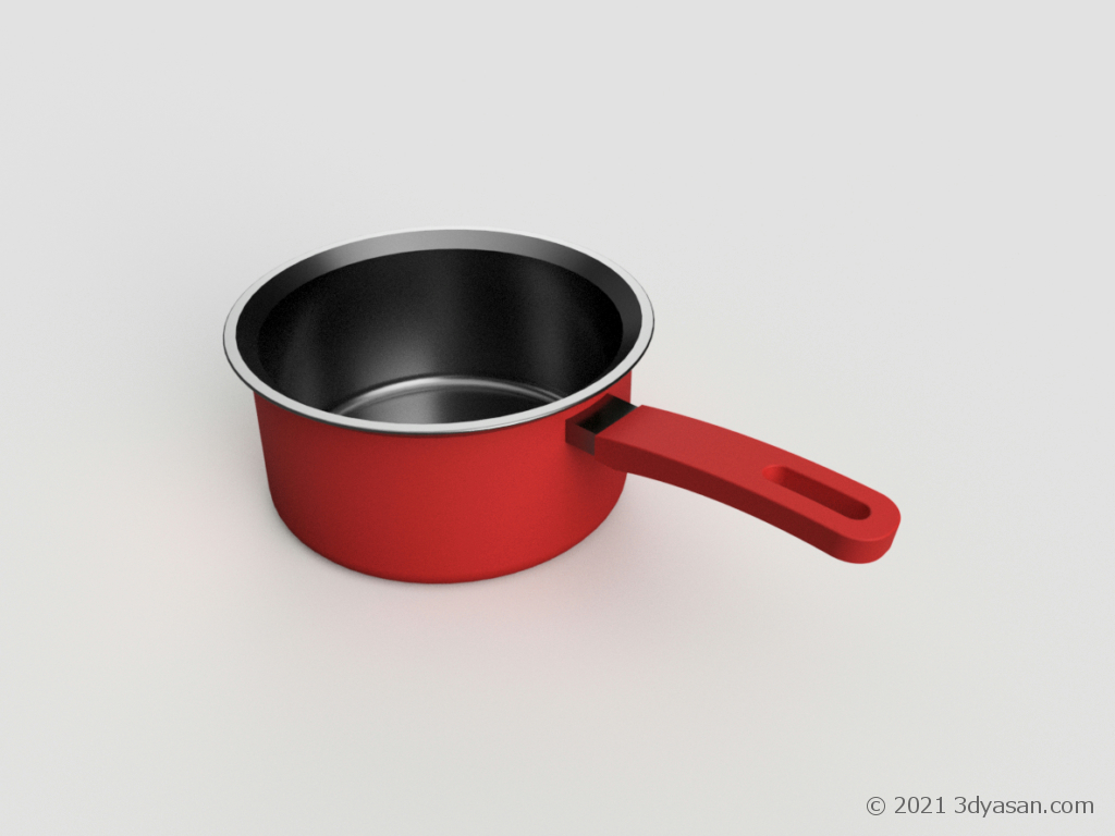 片手鍋(蓋なし)【3Dモデル】 | 3D屋さん