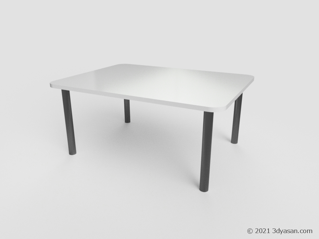 ローテーブルの3Dモデル