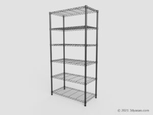 スチールラックの3Dモデル