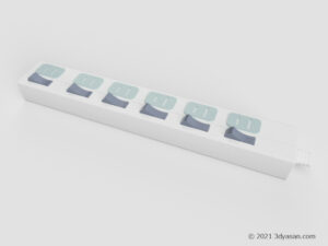 延長タップ（延長コード）の3Dモデル