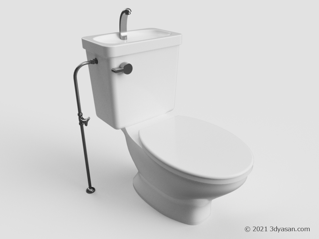 洋式トイレの3Dモデル