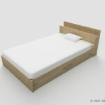 セミダブルベッドの3Dモデル
