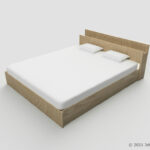 クイーンサイズベッドの3Dモデル