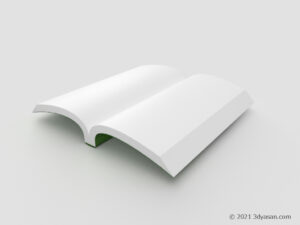 新書サイズの本の3Dモデル