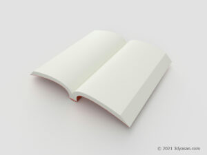 漫画サイズの本の3Dモデル