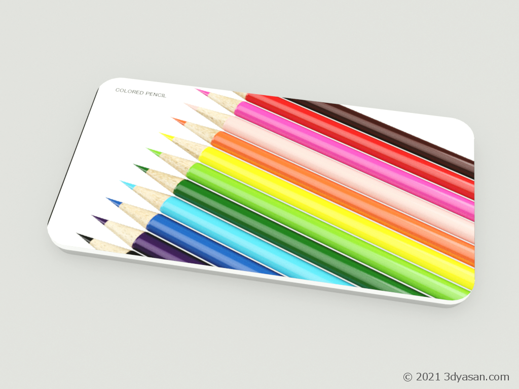 色鉛筆12色セットの3Dモデル