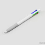 4色ボールペンの3Dモデル