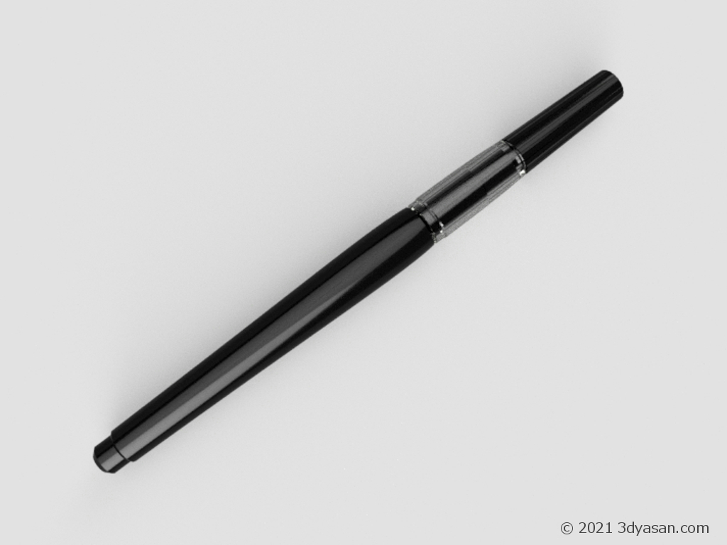 筆ペンの3Dモデル
