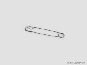 安全ピンの3Dモデル