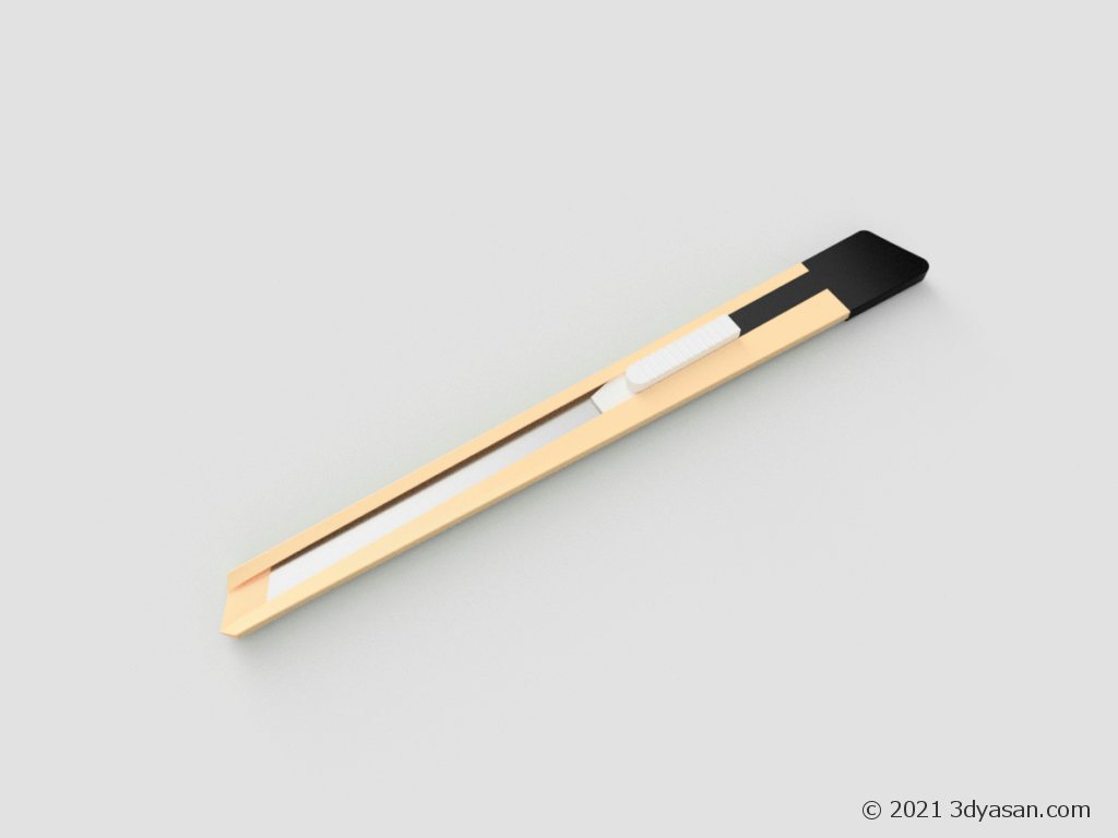 カッターナイフの3Dモデル