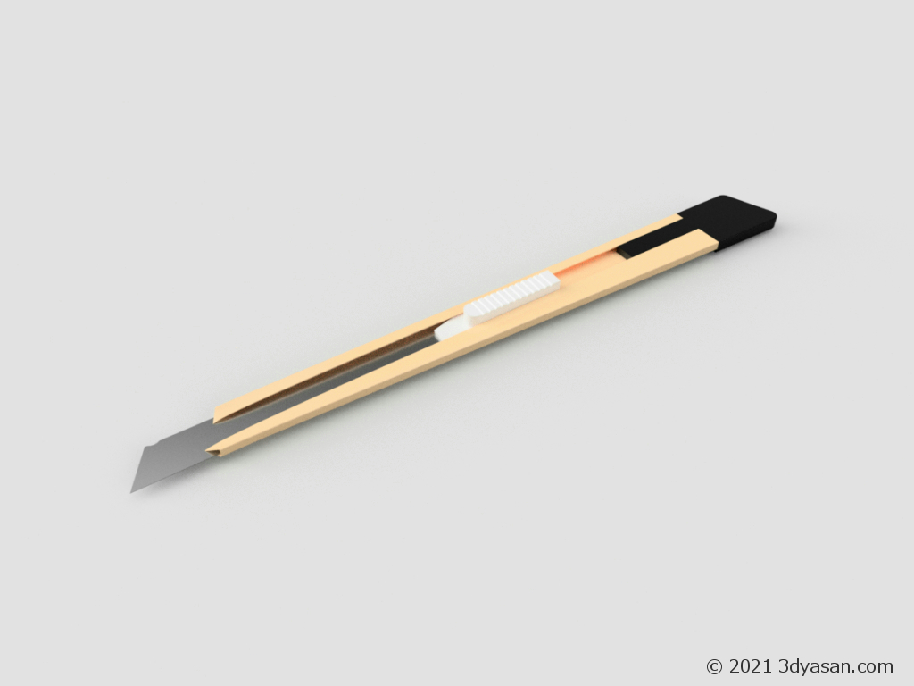 カッターナイフの3Dモデル