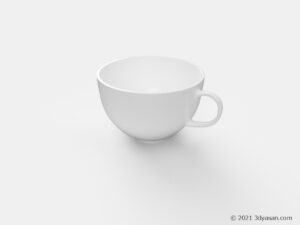 ティーカップの3Dモデル