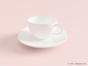 ティーカップ&ソーサーの3Dモデル