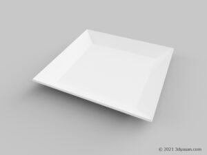 角皿の3Dモデル
