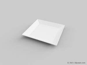 角皿の3Dモデル