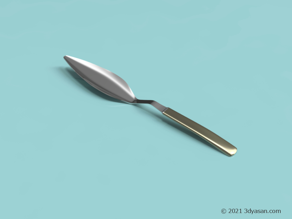 ペインティングナイフの3Dモデル