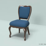 アンティーク調の椅子の3Dモデル