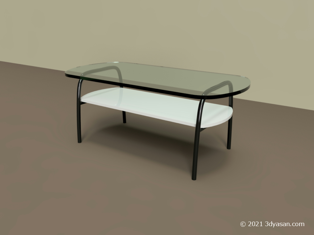 センターテーブルの3Dモデル