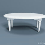 シャビーシックな白いセンターテーブルの3Dモデル