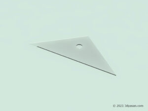 三角定規の3Dモデル