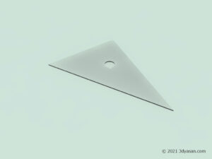 三角定規の3Dモデル