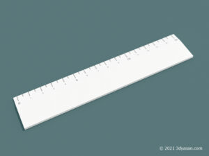 15cm定規の3Dモデル