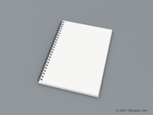 リングノートの3Dモデル