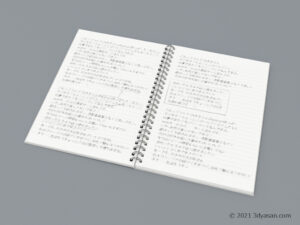 リングノートの3Dモデル