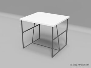 2人掛けダイニングテーブルの3Dモデル