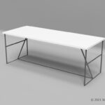 6人掛けダイニングテーブルの3Dモデル