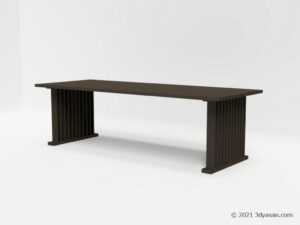 6人掛けダイニングテーブルの3Dモデル