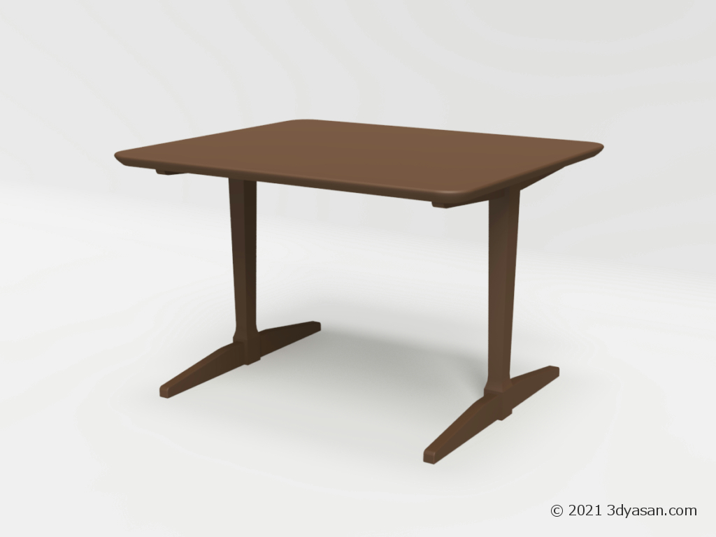 2人掛けダイニングテーブルの3Dモデル