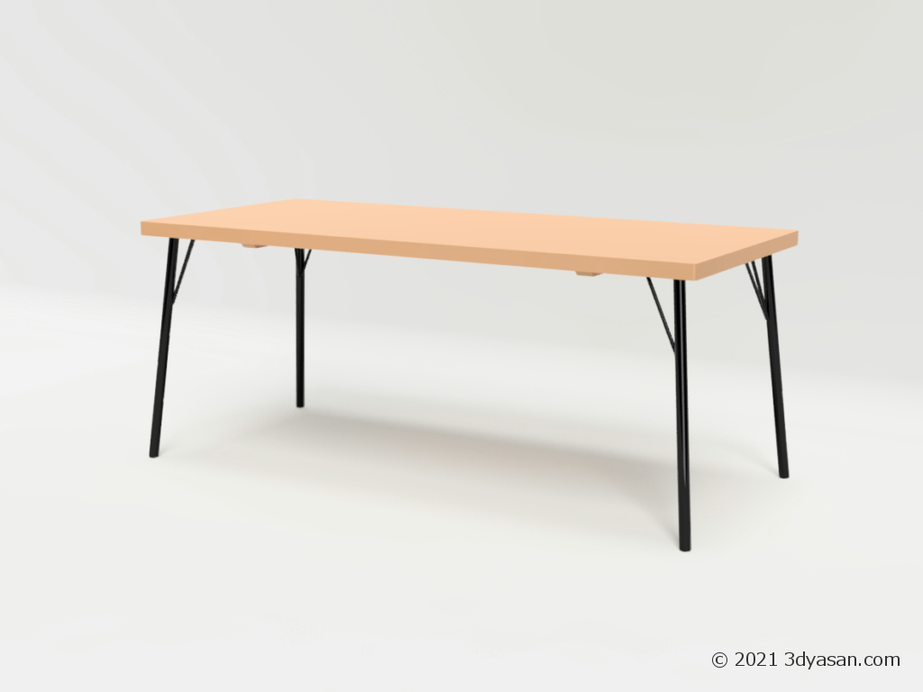 6人掛けダイニングテーブルの3Dモデル