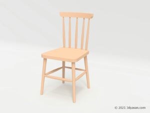 ダイニングチェアの3Dモデル