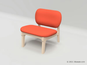 ローチェアの3Dモデル