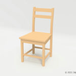 ダイニングチェアの3Dモデル