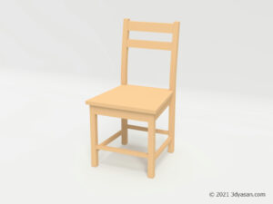 ダイニングチェアの3Dモデル