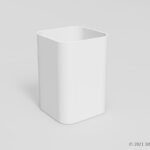 白いシンプルなペン立ての3Dモデル