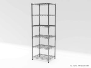 スチールラック(メタルラック)の3Dモデル