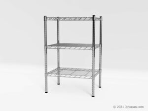スチールラック(メタルラック)の3Dモデル