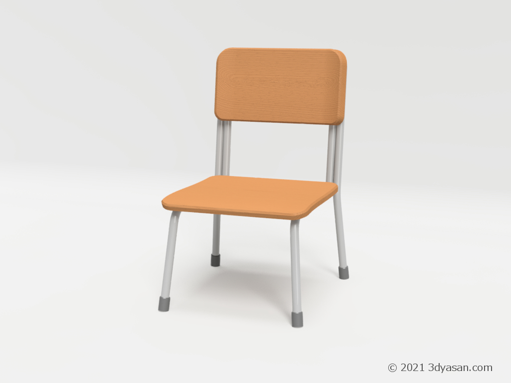 学校椅子の3Dモデル