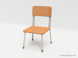 学校椅子の3Dモデル