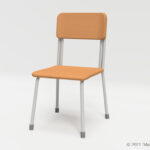 学校椅子の3Dモデル