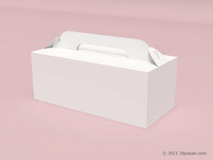 ケーキやドーナツを入れる紙箱の3Dモデル
