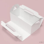 ケーキやドーナツを入れる開いた紙箱の3Dモデル
