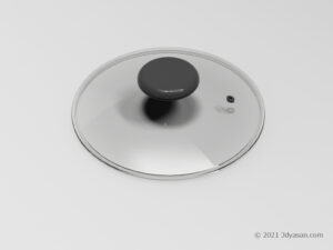 片手鍋のフタの3Dモデル