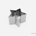 星型のクッキー抜き型の3Dモデル