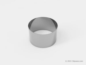 丸型のクッキー抜き型の3Dモデル