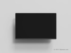 壁掛けテレビの3Dモデル